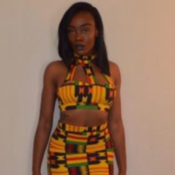 AFrikFashionGH. Other - Kente Print Crop Top and Mermaid Skirt US Size 6